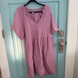 Old Navy Mauve Ruffled Tunic Top